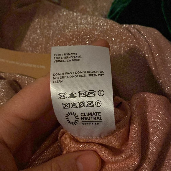 NWT Reformation Disco Dress in Rose Sparkle - Picture 13 of 13
